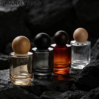 Flacon de parfum en verre cylindrique givré multi-tons de 50 ml avec pulvérisateur à pompe, design sérigraphié, emballage diffuseur de parfum personnalisé