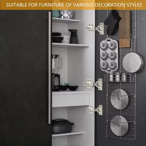 Charnière de porte d'armoire hydraulique en acier avec amortisseur à fermeture douce pour meubles de cuisine, design moderne, angle d'ouverture 110° - Product Image 6
