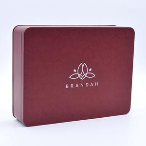 Nguồn Nhà cung cấp bán buôn tùy chỉnh cấp thực phẩm tinplate Cookie hộp kim loại Stackable hình chữ nhật hộp thiếc - Product Image 3