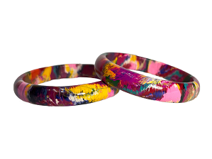 Danta Gems – Ensemble de bijoux hindous traditionnels et ethniques faits à la main, multicolores, comprenant des bracelets Badal Kada et des bracelets en laque unie, idéal pour mariages et festivals - Product Image 6
