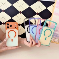 Coque Magnétique Antichoc 2-en-1 pour iPhone 18 17 Pro Max 16 15 Plus, Couleurs Contrastées, Anti-Jaunissement, Compatible Charge Sans Fil