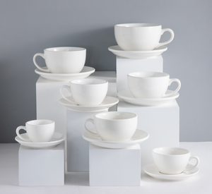 Multi-size Solid White Custom Printed Logo Modern Design Italian Brand Ceramic Coffee <b>Cup</b> Sets Dishwasher-resistant 80ml - Product Image 4