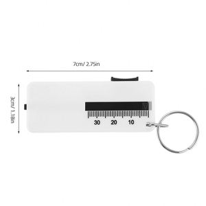 <b>Custom</b> Mini Plastic Tire Tread Ruler <b>Keychain</b> Portable Car Tyre Tread Depth Ruler Keyring Tire Tread Depth Gauge <b>Keychain</b> - Product Image 2