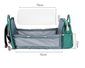 Multifuncional 3 en 1 bolsa de gran capacidad <span class=keywords><strong>mamá</strong></span> mochila plegable bolsa de bebé con cama de bebé - Product Image 1