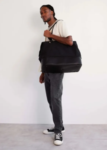 <span class=keywords><strong>Bolsa</strong></span> de lona plegable para deportes, para gimnasio, grande, de viaje, para pasar la noche, para fin de semana, de cuero, táctica, para <span class=keywords><strong>hombre</strong></span>, con compartimento para zapatos - Product Image 4