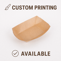 Boîte en papier kraft jetable pour aliments, plateau personnalisé imprimé pour frites, nachos, hot-dogs, snacks à emporter