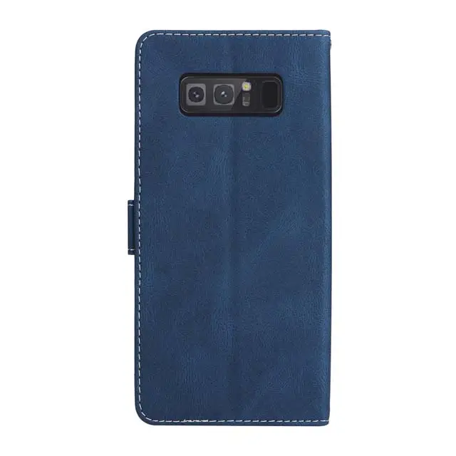 for Samsung Galaxy Note 8 N950 Triple Color Leather Back Cover Phone Case with Card Holder Wallet Stand Strap