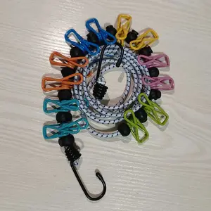 Corde à <span class=keywords><strong>linge</strong></span> pour dortoir Corde à <span class=keywords><strong>linge</strong></span> à bouton antidérapant à pince domestique Corde à <span class=keywords><strong>linge</strong></span> portable rétractable pour l'extérieur - Product Image 1
