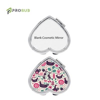 Miroir de Sublimation Prosub Personnalisé, Compact, Pliable, Portable, Double Face, pour Maquillage Cosmétique