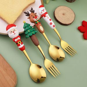 Ensemble de couverts en acier inoxydable personnalisé avec logo, mignon, commémoratif de Noël, fourchette et cuillère, coffret cadeau - Product Image 4