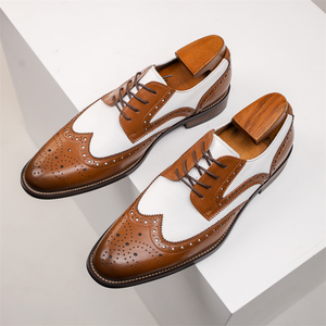 Chaussures Oxford en cuir pour hommes, formelles, imprimées, à enfiler, confortables, à semelle souple, respirantes, pour le bureau, collection automne - Product Image 3