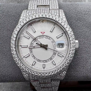 Tùy Chỉnh Siêu Chất Lượng Luminous VVS Kim Cương Đồng Hồ Không Thấm Nước 41Mm Thép 904 9001 Phong Trào 326934 Đầy Đủ Kim Cương Ice Moissanite Đồng Hồ - Product Image 1