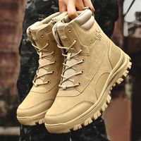 Chaussures de randonnée respirantes pour hommes, grande taille, bottes tactiques de trekking, fermeture à lacets, style désert, dessus en daim, semelle extérieure en caoutchouc