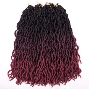 Perruques pour le commerce extérieur, Locs africaines au crochet, Dreadlocks synthétiques tressées en fibre haute température, double trame machine 100g/120g - Product Image 5