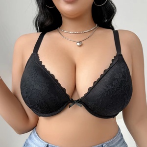 <span class=keywords><strong>Reggiseno</strong></span> Push-Up con ferretto floreale da donna Sexy sottile chiusura frontale con lacci posteriori regolabili per donna - Product Image 1