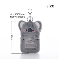 Vente en gros de porte-cartes en peluche mignon Anime Etudiant Repas Bus Carte Housse de protection Photo numérique Porte-clés