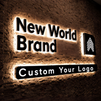 Enseigne Commerciale Lumineuse LED 3D pour Intérieur et Extérieur – Logo d'Entreprise Mural Rétroéclairé
