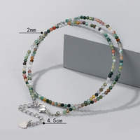 Collier ras du cou en pierres précieuses facettées œil de tigre et turquoise de 2 mm, colliers en pierres naturelles pour occasions spéciales, usine OEM ODM BSCI