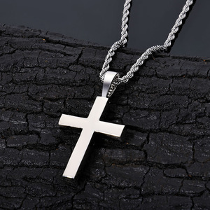 Joyería Hip Hop Europea y Americana, Collar con Colgante de Cruz de Jesús Cristiano en Oro de 18K para Hombres y Mujeres - Product Image 6
