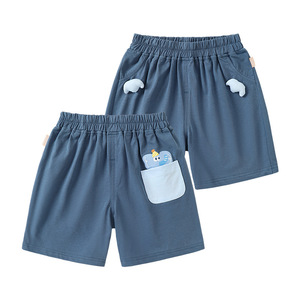 Shorts et pantalons d'été décontractés en coton à imprimé animalier pour enfants, taille élastique mi-haute, pour filles et garçons - Product Image 1