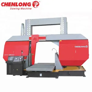 CHENLONG CH-1600 Kolom Ganda Semi Otomatis Mesin Gergaji Pita Pemotong untuk Besi