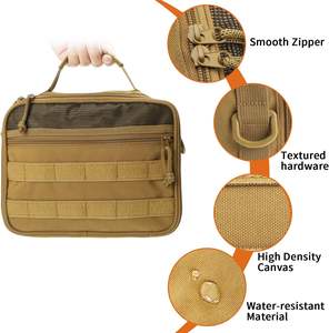 Kit Dopp de almacenamiento cosmético colgante de baño de viaje grande táctico para bolsa con Material de PU y cierre de cremallera - Product Image 6