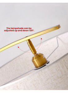 JYLIGHTING 金色和黑色金属布艺弧形落地灯 CE 认证豪华现代照明，适合客厅、酒店、华丽装饰 - Product Image 2