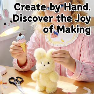 Kit de Bricolage Lapin en Chenille Moelleuse DIY – Fournitures Créatives pour Enfants – Jouet Éducatif Fait Main – Cadeau Idéal - Product Image 4