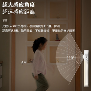 NL5 <b>Sensor</b> Night <b>Light</b> Rechargeable <b>LED</b> Cabinet <b>Light</b> Human Body <b>Motion</b> Detection USB Powered Wardrobe Table Lamp - Product Image 2