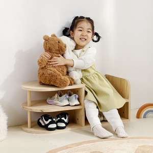 Banc à chaussures scandinave en pin naturel, étagère multi-niveaux pour <span class=keywords><strong>entrée</strong></span>, organisateur de <span class=keywords><strong>rangement</strong></span>, mobilier de maison moderne, banc de siège Pro - Product Image 4