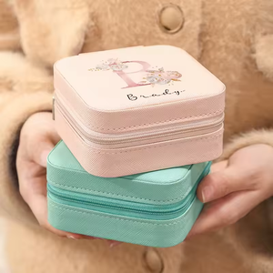 Nuevo Estuche de Joyería de Piel Sintética con Cierre y Logotipo Personalizado, Mini Caja para Collares y Pendientes, Ideal para Viajes - Product Image 6