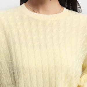 Pullover da ragazza in lana in <span class=keywords><strong>maglia</strong></span> di lana 100% in peluche girocollo personalizzato lavorato a <span class=keywords><strong>maglia</strong></span> maglioni da donna per il commercio all'ingrosso - Product Image 5