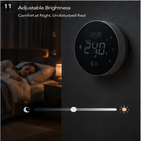 Termostato Inteligente Wifi Digital Redondo para Sauna y Cuarto Frío, Eléctrico, para HVAC, Ahorro de Energía, Certificado CE, Directo de Fábrica