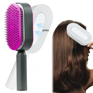 Peines suaves de nuevo diseño de alta calidad para el cabello húmedo y seco, masajeador de cuero cabelludo personalizado, cepillo para desenredar el cabello para mujeres