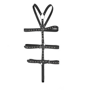 <b>Leather</b> Bondage Restraint <b>Bodysuit</b> Black Women Sexual Bondage Adult Toy - Product Image 1