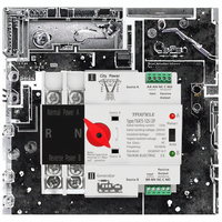 Commutateur de transfert automatique TAXNELE ATS 2P 125A sur rail DIN, double alimentation, pour générateur solaire, type PC, certifié CE, transfert AC ininterrompu