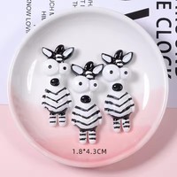 Cabochon en résine peint à la main de haute qualité Figurines d'animaux de zoo à dos plat pour Souvenirs de bricolage Style artificiel