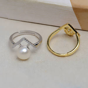 Anneau à cheveux en argent S925 en forme de V, accessoire de bijouterie DIY avec support creux pour 8-10 perles, pour femme active, 3974 - Product Image 5