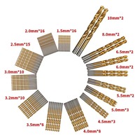 Lot de 99 forets HSS à vendre, finition dorée, 1,5-10 mm, torsion à 118 degrés, DIN338, carbure de tungstène droit, 100 mm, HFC D001