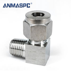 Férula Acero inoxidable 316 Unión codo macho 1/8 1/2 Accesorio de tubo para oxígeno - Product Image 5