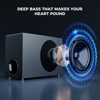 Barre de son OEM 120W 2.1CH pour films, musique, nouvelles, son surround 3D, AUX/OPT/ARC/BT, système de cinéma maison, barre de son TV avec caisson de basses