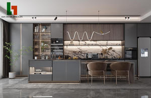 Gabinetes de Cocina Modernos en Gris Brillante, Idea de Diseño Interior, Muebles para América del Norte - Product Image 5