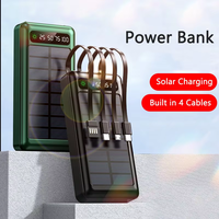 10000mAh Banco de energía solar portátil Carga rápida Cargador de teléfono móvil al aire libre