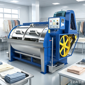 Lave-linge industriel semi-automatique électrique de 400 kg avec technologie de chauffage à la vapeur en acier inoxydable pour les blanchisseries commerciales d'hôtels - Product Image 4