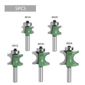 Herramientas de carpintería HOZLY, rodamiento de vástago de 8mm, cortadores semicirculares, fresa de bolas, enrutador de broca de palo de madera, grabado OEM, 10 Uds. - Product Image 5
