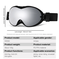 Lunettes de ski photochromiques, protection UV400, verres polarisés anti-buée, lunettes de sport pour snowboard, fabrication sur mesure