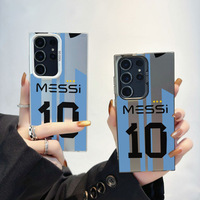 Football Superstar MESSI No.10 Jersey Motif Coque pour Samsung S25 S24 S23 S22 ultra ou PLUS Designer Phone Case Shell