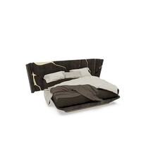 Ensemble de lit pour villa moderne Italie haut de gamme et élégant beige Ensembles de chambre à coucher Queen Size de haute qualité Royal king size