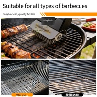 Brosse de nettoyage électrique pour barbecue avec manche en plastique, rechargeable, en acier inoxydable, pour barbecue extérieur - Stock usine