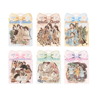 Lot de 20 autocollants PET pour journal, motifs fille mignonne, aquarelle dessinée à la main, style de vie chaleureux, pour scrapbooking, vente en gros